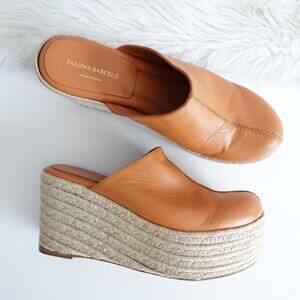 Paloma Barcelo Espadrille Platform Clog Closed Toe Mules